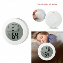 Round Temperature Humidity Meter Gauges Monitors Large LCD Display for Office