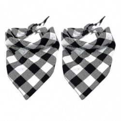 2 Pcs Dog Bandana Noël Classique Plaid Pet Bandana Foulard