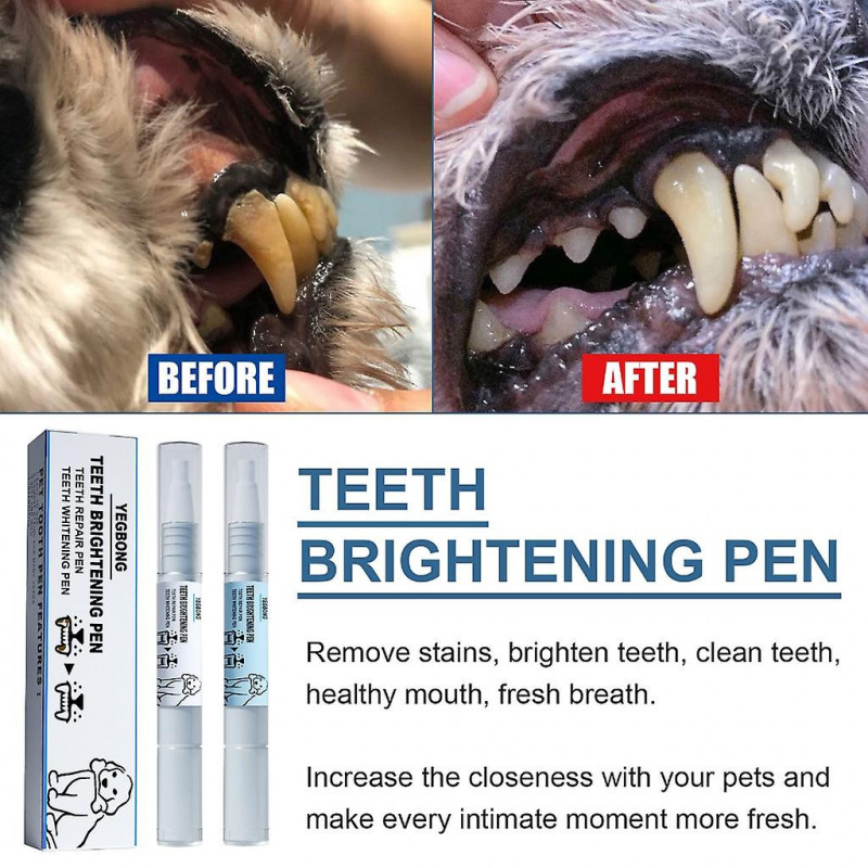 2x Pet Tooth Pen for Dogs and Cats for CalculusCleaning Travel-Friendly