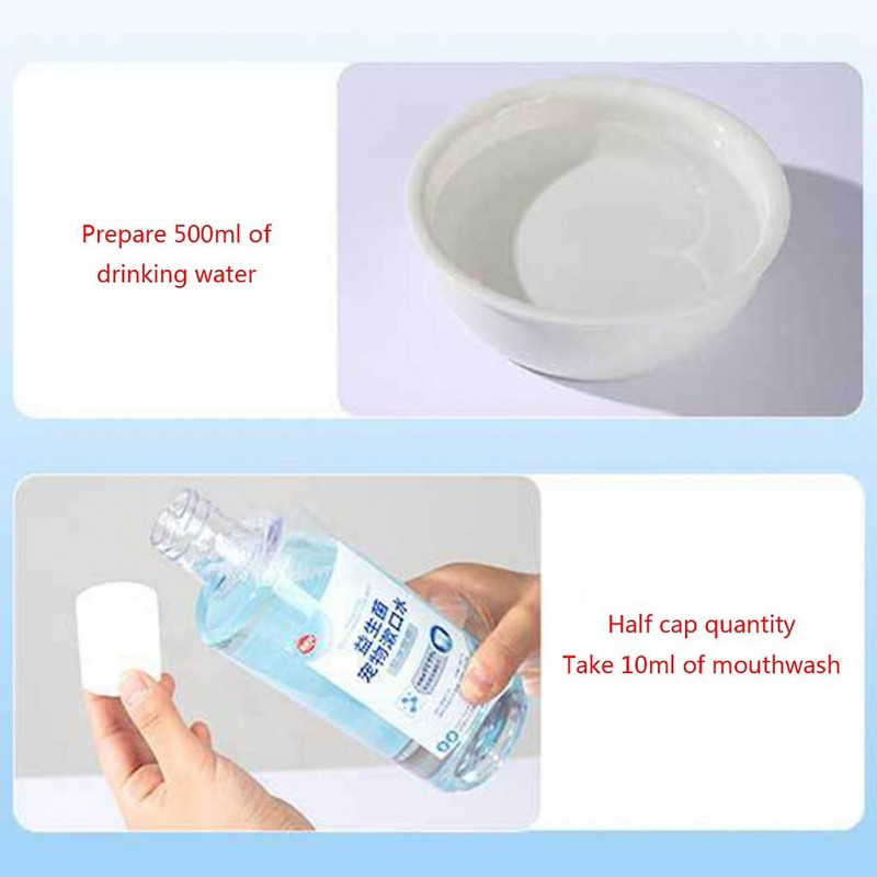 Effective Dog Dental Care Water Additive Pet Oralfreshen Liquid Mouthwash 17oz