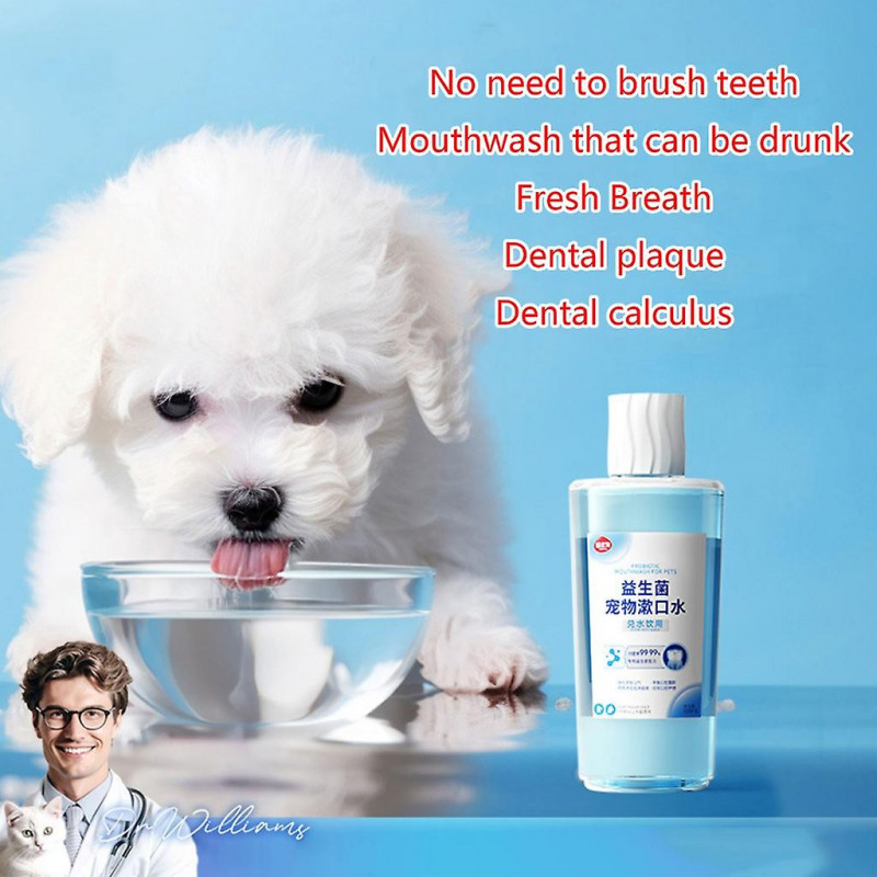 Effective Dog Dental Care Water Additive Pet Oralfreshen Liquid Mouthwash 17oz