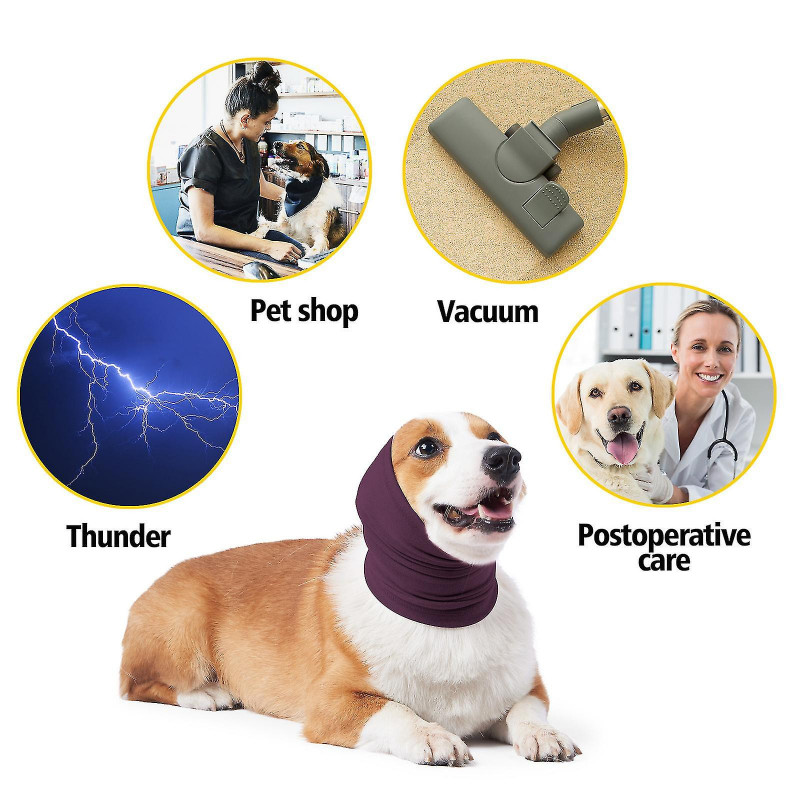 Dog Quiet Ear Covers For Ear Protection, Calming Ear Snood Muffs For Dogs/cats - Hood For Anxiety Relief/warm
