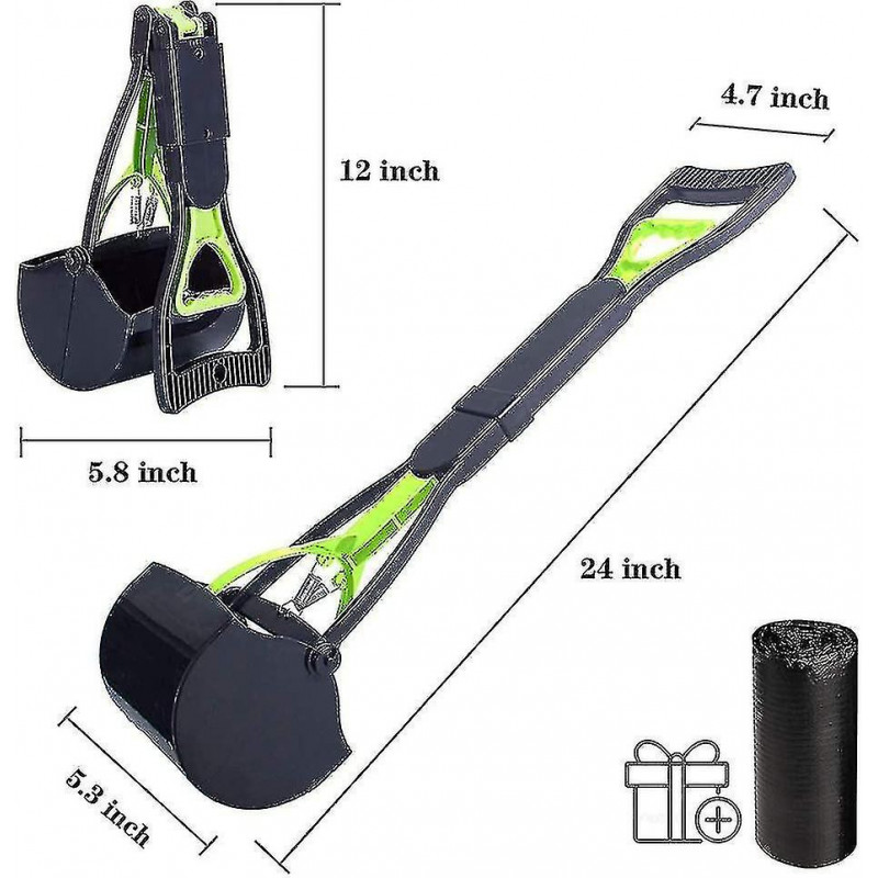 Heytea Pooper Scooper pour les grands petits chiens, pelle pliable pour ramasser les déchets de caca de chien, [...]