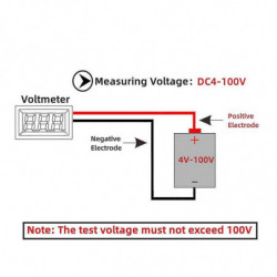 Dc 4-100v Led Digital Display Round Two-wire Voltmeter Dc Digital Car Voltage Current Meter Volt Detector Tester [...]