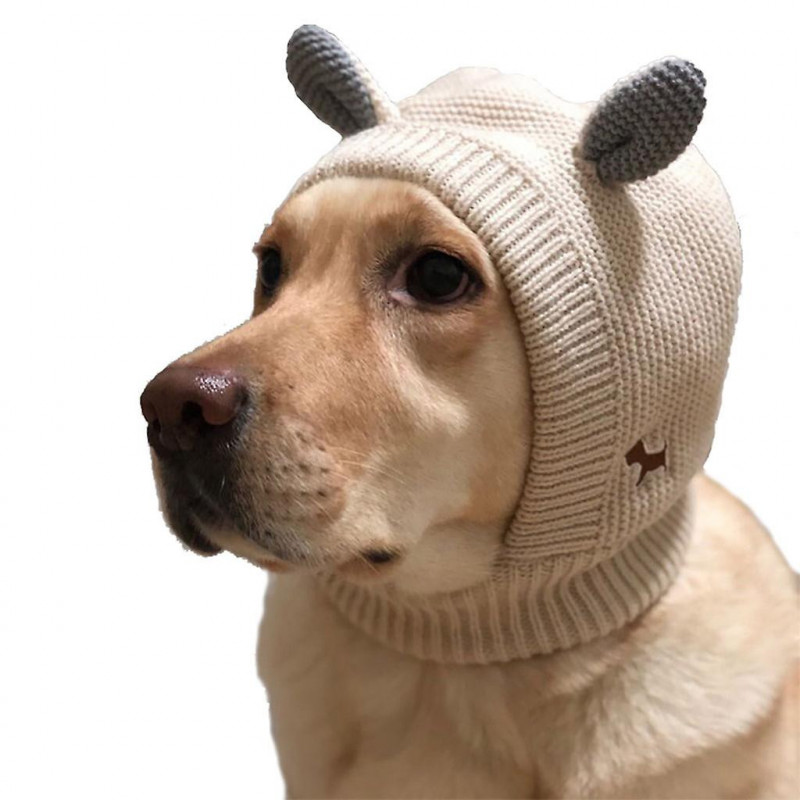 Dog Neck and Ear Warmer for Large Dogs Anxiety Relief and Calming Hoodie Hat