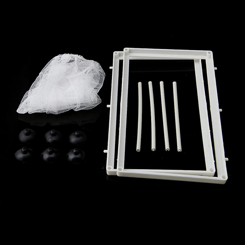 Fish Nursery for Aquarium Fry Breeding Net Hatchery Incubator with Suction Cup