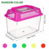 4Pcs Portable Fish Tank Handheld Aquarium Fish Tank Transparent Turtle Box Pet Hamster Box