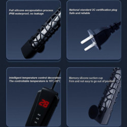 Aquarium Heating Rod Professional Sound Alarm Intelligent Frequency Conversion Fish Tank Heater