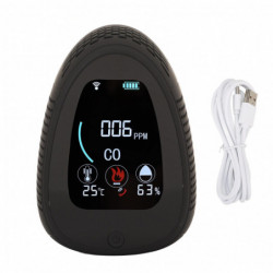 5 In 1 Indoor Air Quality Monitor Lcd Screen Environment Humidity Temperature Detector 5v