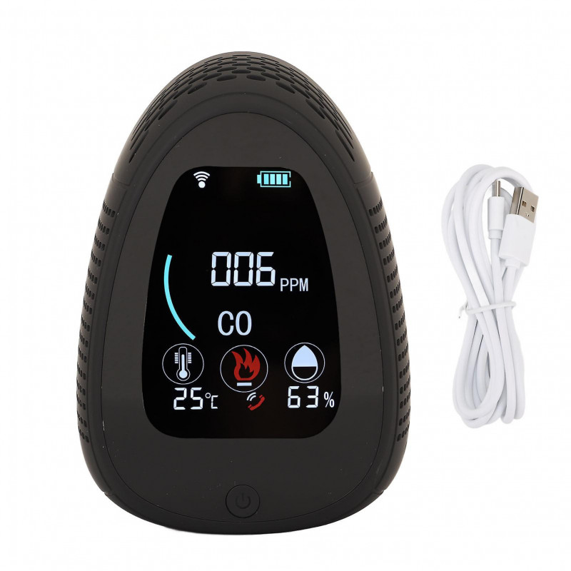 5 In 1 Indoor Air Quality Monitor Lcd Screen Environment Humidity Temperature Detector 5v