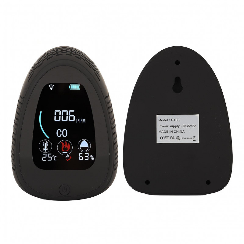 5 In 1 Indoor Air Quality Monitor Lcd Screen Environment Humidity Temperature Detector 5v