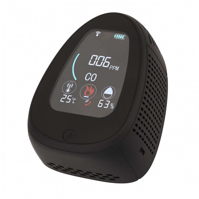 5 In 1 Indoor Air Quality Monitor Lcd Screen Environment Humidity Temperature Detector 5v