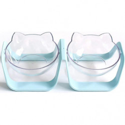 Gamelle Pour Chat Plateforme Incline 15 , Anti-dversement Rglable, Bol Pour Nourriture Et Eau Pour Chats Et Chiens [...]