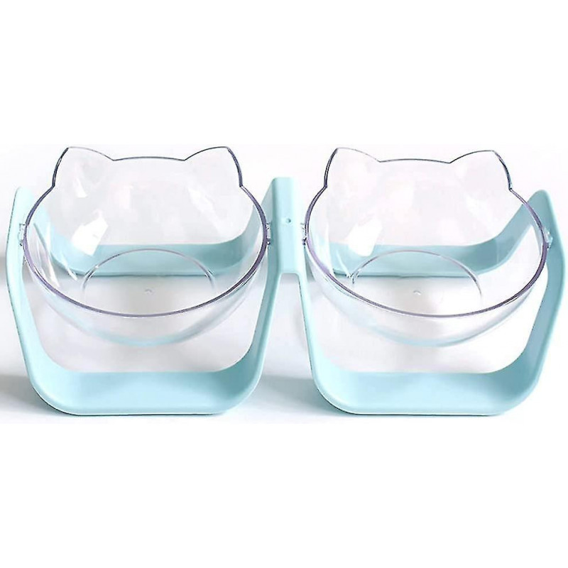 Gamelle Pour Chat Plateforme Incline 15 , Anti-dversement Rglable, Bol Pour Nourriture Et Eau Pour Chats Et Chiens [...]