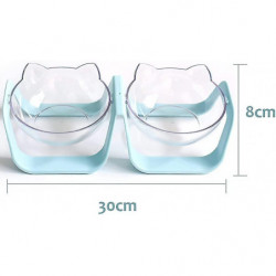 Gamelle Pour Chat Plateforme Incline 15 , Anti-dversement Rglable, Bol Pour Nourriture Et Eau Pour Chats Et Chiens [...]