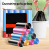 5 Roll Garbage Bag Disposable Drawstring Portable Cleaning Big Plastic Waste Bag Home Supplies