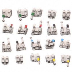 20 Pcs Acier Inoxydable Supports D’accolade Mini Oral Brace Brackets Métal Dents Brackets Fournitures Dentaires