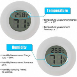 Temperature Humidity Meter for Reptile Temperature and Humidity Monitor with Large LCD Display