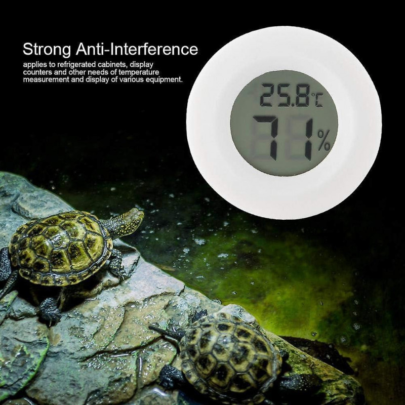 Temperature Humidity Meter for Reptile Temperature and Humidity Monitor with Large LCD Display