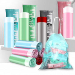 12pcs / 1 Rouleau Portable Épais Cordon de Serrage Cuisine Poubelle Porte Déchets Sac à Ordures 12pcs / 1 Rouleau Portable Épais Cordon de Serrage Cuisine Poubelle Porte Déchets Sac à Ordures