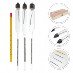 4 Pcs Alcool Densimètre Testeur Éthylomètre Testeur Alcool Compteur Densimètre Densimètre En Verre Densimètre Kit