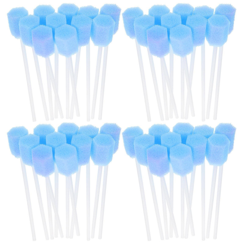 50pcs Jetable Oral Care Sponge Sticks Oral Care Products Fournitures de soins bucco-dentaires