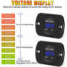 2 Pack DC 12V 24V Voltmeter LED Display Panel, Waterproof Digital Round Panel Voltage Tester Gauge Meter with Terminals