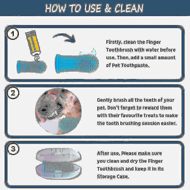 Dog Toothbrush, Safe Finger Toothbrush For Dogs Easy Teeth Cleaning, Washable Dog Tooth Brush, (2 Pack) Soft Pet [...]