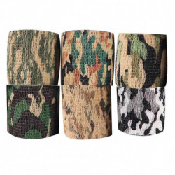 6pcs Auto-adhésif Extérieur Stretch Camo Camouflage Ruban Bandage Chasse Fusil Wrap