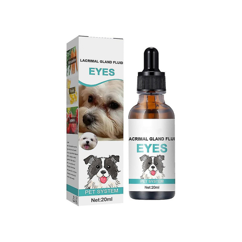 Gouttes pour les yeux pour chiens, gouttes de lavage pour les yeux pour chiens, détachant pour les larmes, [...]