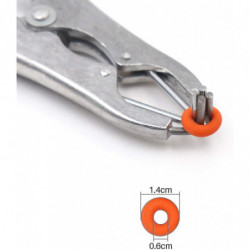 Stainless Steel Castration Pliers - for Cattle, Pigs, Sheep, With 100 Rubber Rings