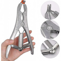 Stainless Steel Castration Pliers - for Cattle, Pigs, Sheep, With 100 Rubber Rings