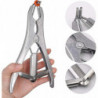 Pince de castration, pince de castration élastique en acier inoxydable, pour bovins, porcs, moutons, avec 100 [...]