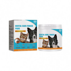 50pcs lingettes nettoyantes pour les dents pour chiens et chats, lingettes de soins dentaires pour chiens aide à [...]