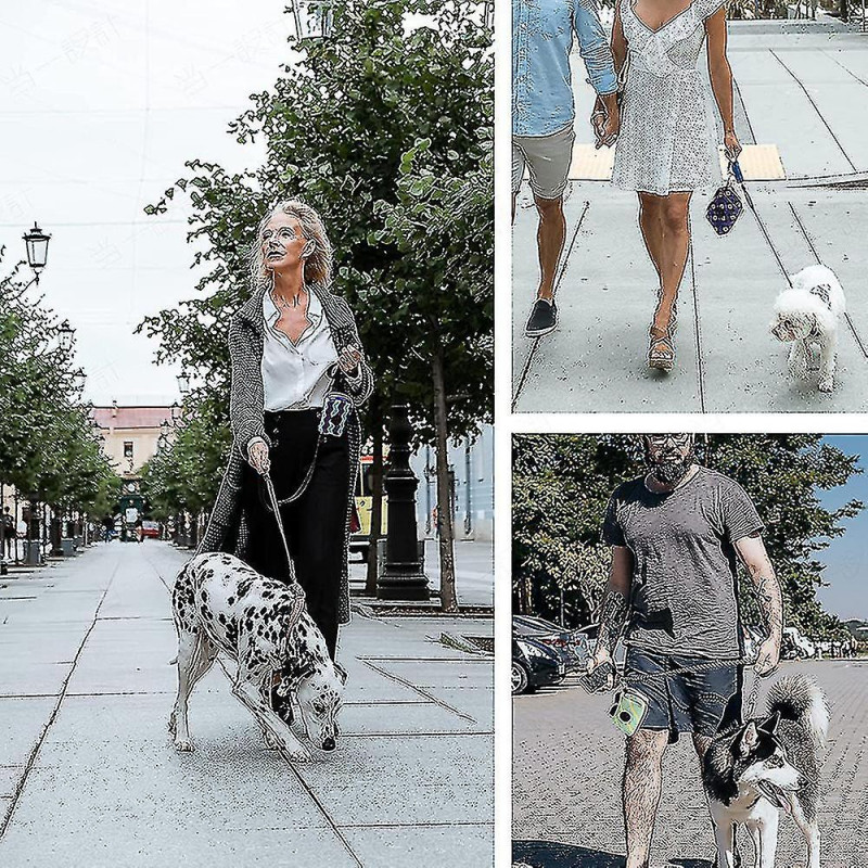 Porte-sac à crottes pour chiens, porte-sac à ordures pour animaux de compagnie Porte-bagages en laisse, tissu [...]