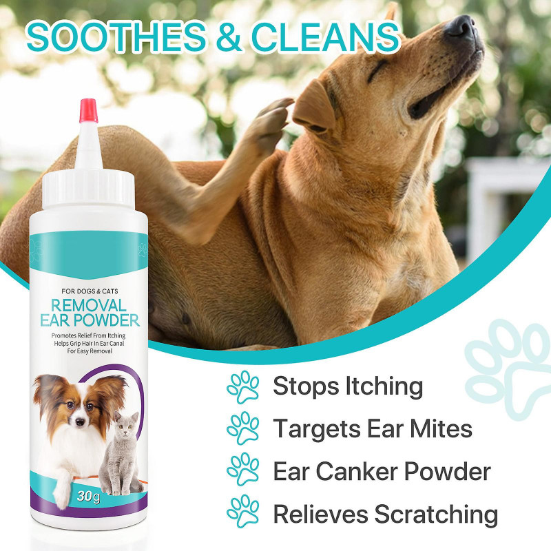 Poudre d’oreille professionnelle pour chat de chien, poudre de nettoyant pour oreilles de chien pour la santé des [...]