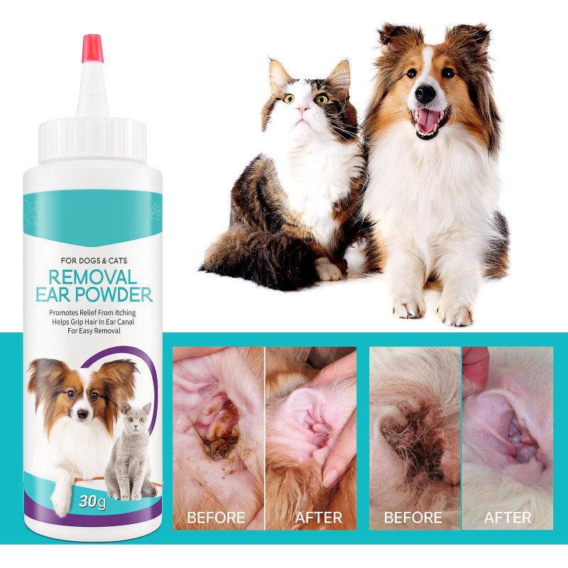 Poudre d’oreille professionnelle pour chat de chien, poudre de nettoyant pour oreilles de chien pour la santé des [...]