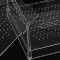 Durable Acrylic Pet Reptiles Worm Lizards Breeding Box Clear Tanks M