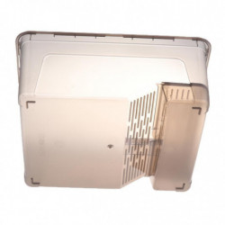 Reptile Turtle Tank Terrarium Aquarium With Ramp Platform Transparent Black