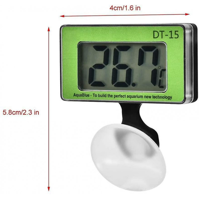 Thermomètre d’aquarium Submersible Fish Tank Température Thermomètre Lcd Digital Waterproof Thermomete