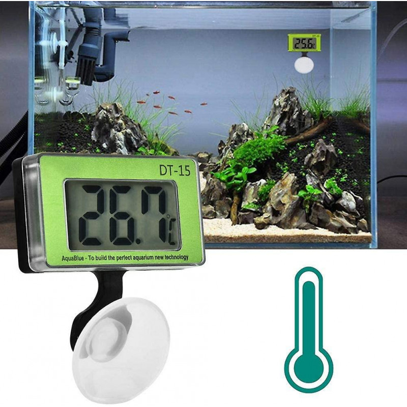 Thermomètre d’aquarium Submersible Fish Tank Température Thermomètre Lcd Digital Waterproof Thermomete