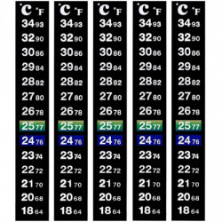 5pcs Bandes de thermomètre Double proportion Adhésif Autocollants Lecture instantanée