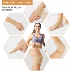 Bandages cohésifs,12 Rouleaux Bandage auto-adhésif Pet Vet Wrap Bandage de soutien élastique (beige) Bandages cohésifs,12 Rouleaux Bandage auto-adhésif Pet Vet Wrap Bandage de soutien élastique (beige)