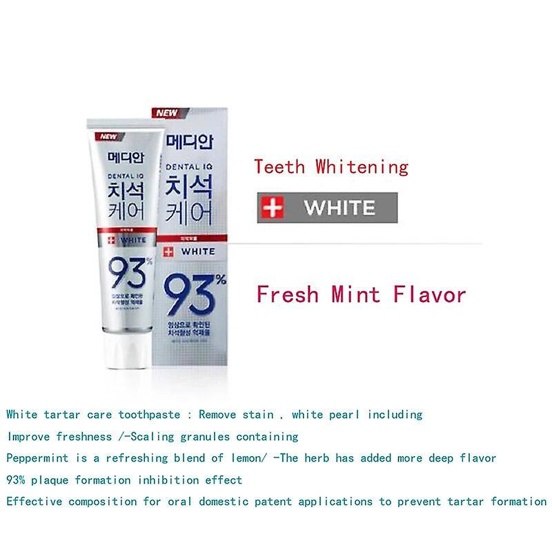 Median Dental Care 93% Advanced Tartar Solution Toothpaste 120g*3pcs Whitening Smoke Stains Remove Teeth Oral