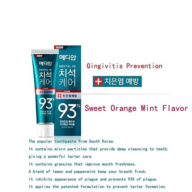 Median Dental Care 93% Advanced Tartar Solution Toothpaste 120g*3pcs Whitening Smoke Stains Remove Teeth Oral