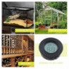 Round Lcd Digital Thermometer Hygrometer For Reptile Breeding Tank(black)(4pcs)