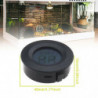 Round Lcd Digital Thermometer Hygrometer For Reptile Breeding Tank(black)(4pcs)