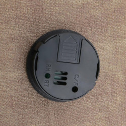 Round Lcd Digital Thermometer Hygrometer For Reptile Breeding Tank(black)(4pcs)