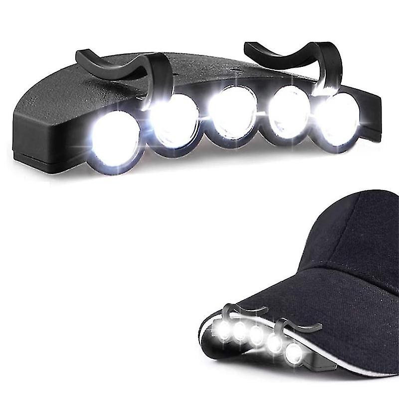 5led Clip Cap Light Hat Light Hat Light Fishing Headlight Night Fishing Light With Battery