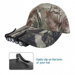5led Clip Cap Light Hat Light Hat Light Fishing Headlight Night Fishing Light With Battery